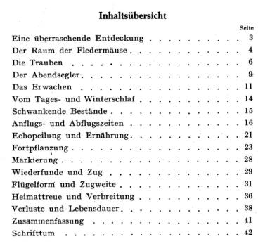 Inhaltsverzeichnis: Der Abendsegler