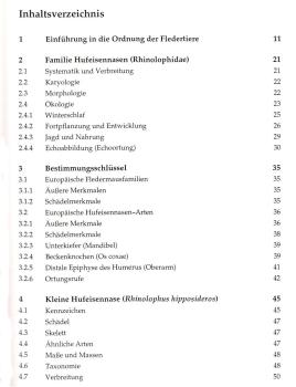 Inhaltsverzeichnis: Die Hufeisennasen Europas (Seite 1)