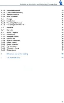 Inhaltsverzeichnis: Eurobats Publication Series No5