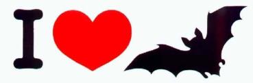Fledermausaufkleber - I Love bats