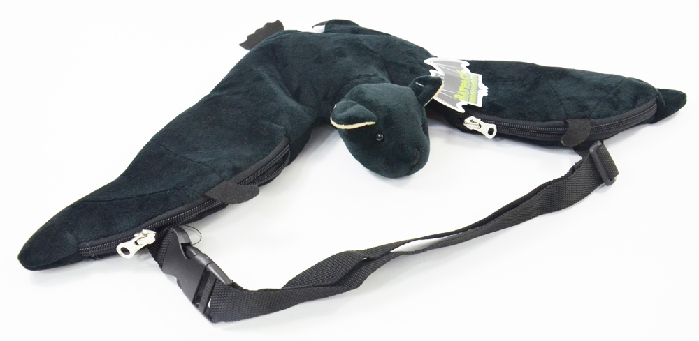 Kosmetiktasche Mit Fledermausmotiv "Fledermaus-02" | 25,4x19,1 Cm, Aus Leinen, Platzsparend