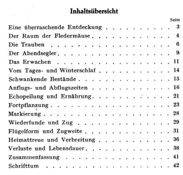 Inhaltsverzeichnis: Der Abendsegler