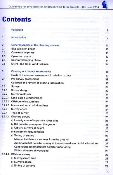 Inhaltsverzeichnis: Eurobats Publication Series No6