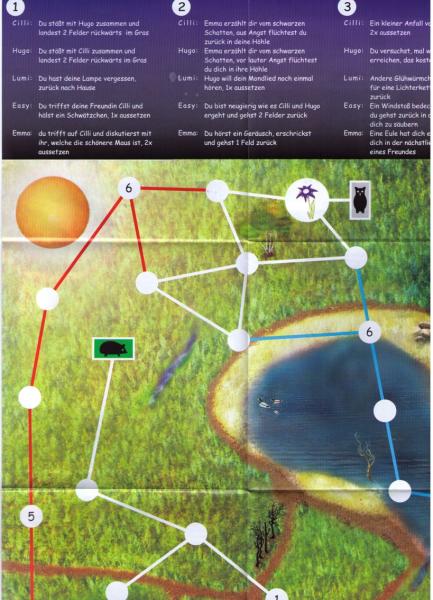 Ausschnitt Spielplan: Die Fledermaus Cecilia Pipistrellus